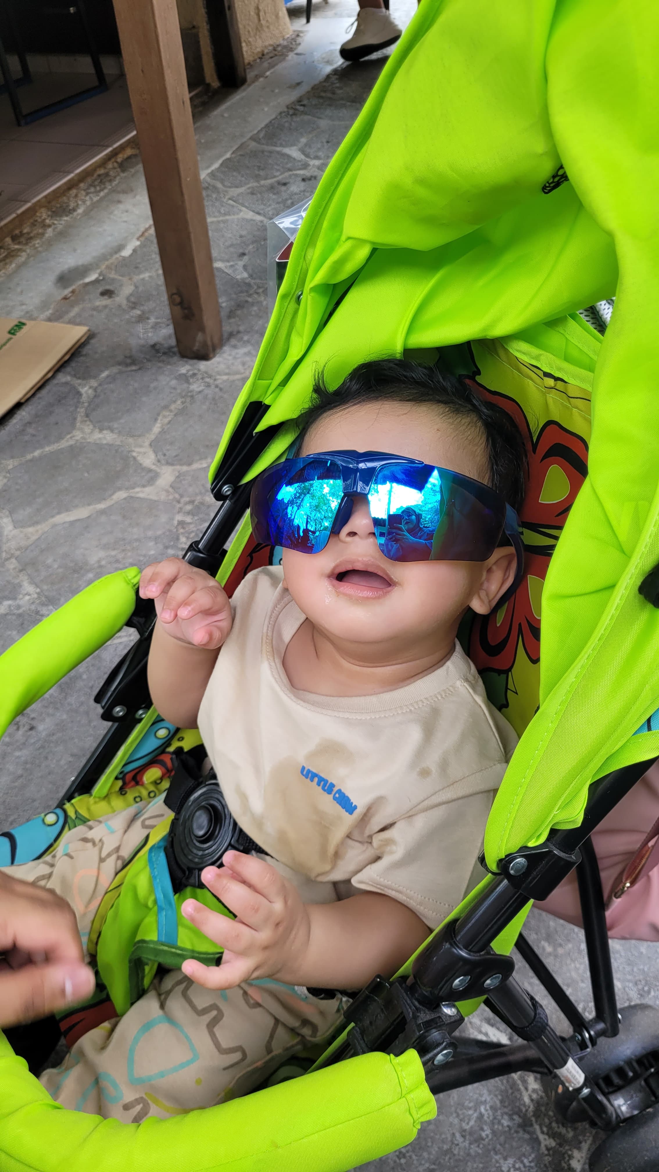 Salahaddin in his stroller